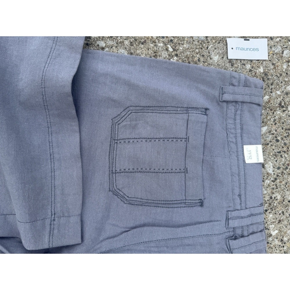 Y2K Maurices Women's Grey Dress Pant Trousers Flare Leg Polished SZ 11/ 12 NWT - Picture 11 of 16